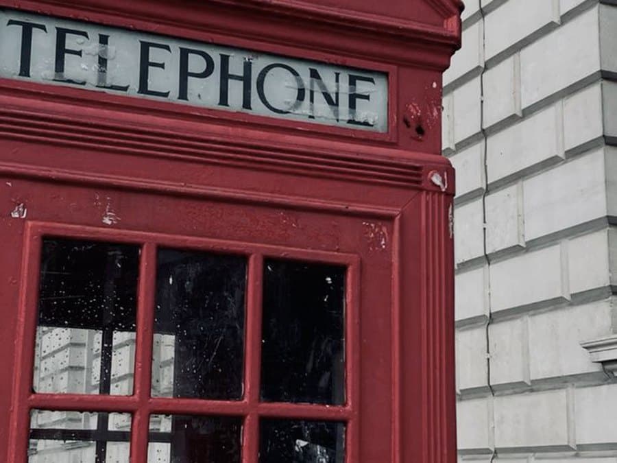 A red telephone box